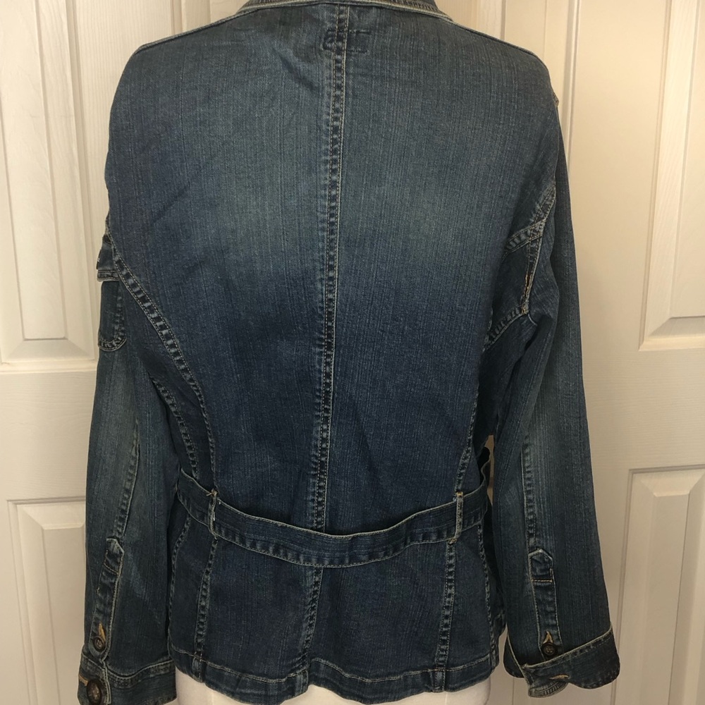 Mossimo Stretch Denim Jacket (Distressed Look) Xl - image 5